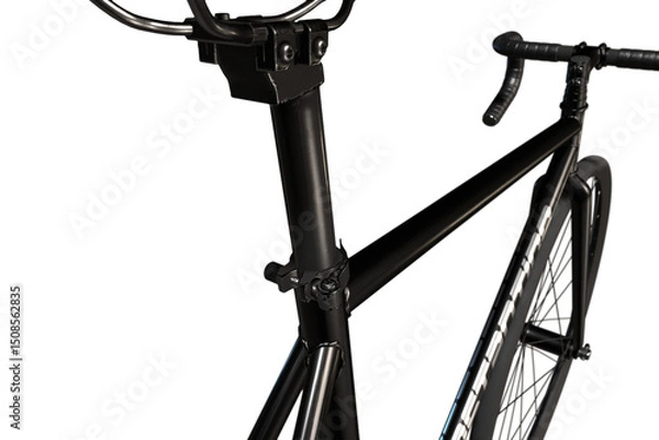 Obraz Black Fixed-Gear / Fixie Bicycle 3D Model
