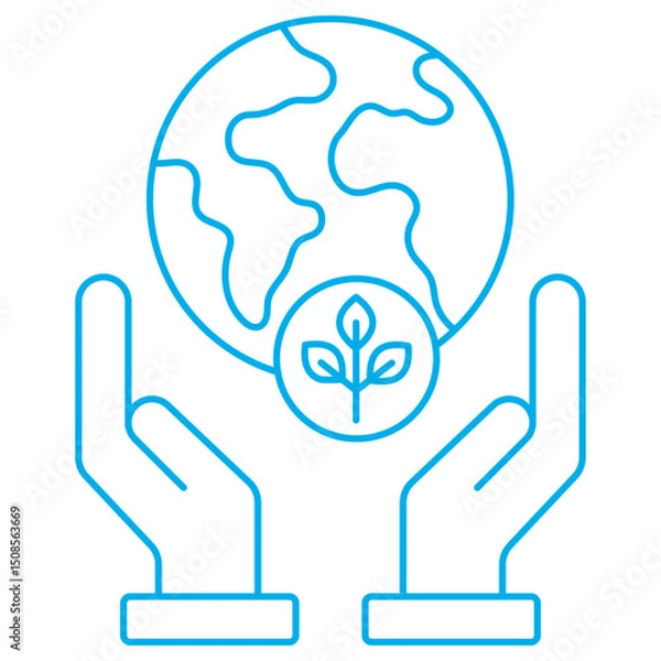 Fototapeta Sustainable Operation icon, Driving Efficiency Through Sustainable Operations, Green Growth: Strategies for Sustainable Business Practices, vector