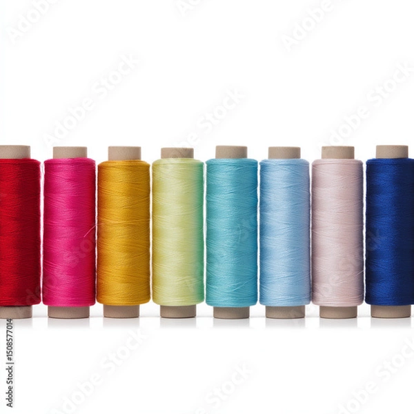 Fototapeta colorful spools of thread