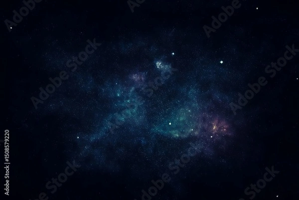 Obraz Cosmic vastness with nebulous galactic formations