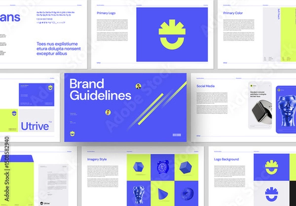 Fototapeta Brand Guidelines Presentation Layout