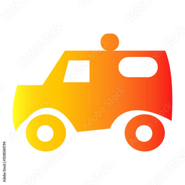 Fototapeta toy car gradient icon vector
