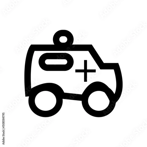 Fototapeta ambulance car icon vector