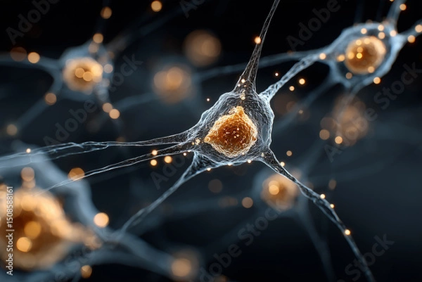 Fototapeta Neural Network in Focus