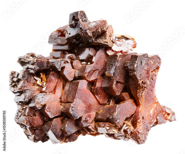 Fototapeta raw crystalline vanadinite mineral isolated