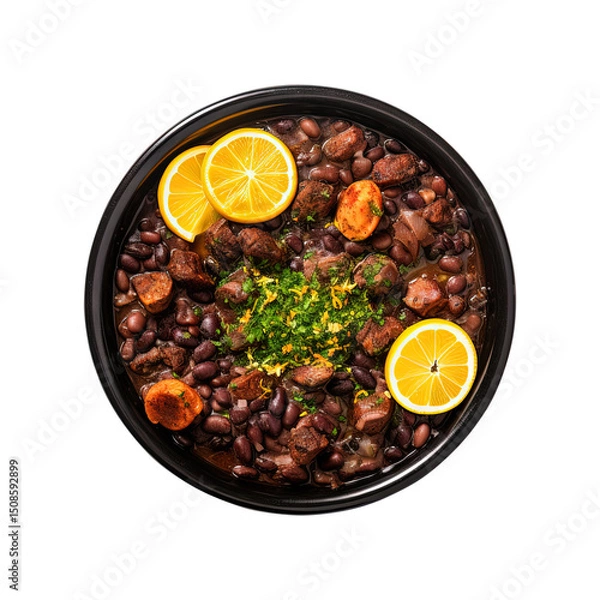 Obraz Feijoada isolated on transparent white background png, clipping path