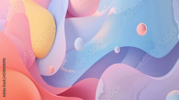 Fototapeta Dreamy Pastel Abstract Background for Social Media – Soft and Aesthetic Design for Digital Content and Branding