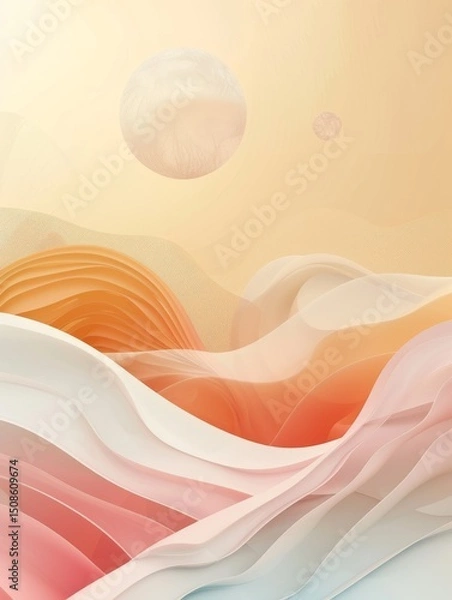 Fototapeta Dreamy Pastel Abstract Background for Social Media – Soft and Aesthetic Design for Digital Content and Branding