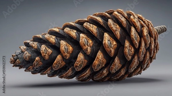 Obraz Large Pine Cone with Autumn, Nature, and Macro. (1)