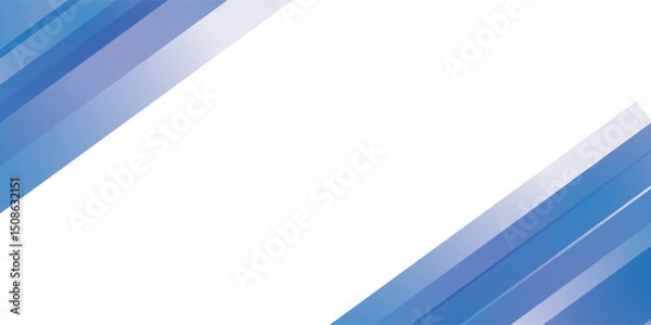 Obraz Modern abstract blue background with diagonal line. Futuristic concept. Horizontal banner template with space for your text. Vector
