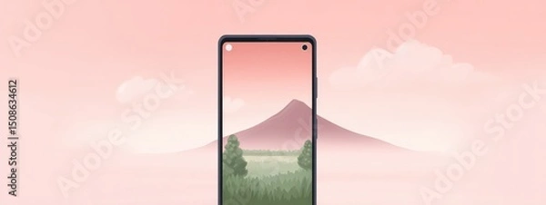 Obraz Real-time painting assistant suggesting colors outdoors, AI-powered recreation