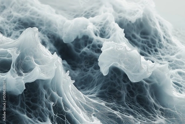 Fototapeta big wave ocean 3d by generative ai