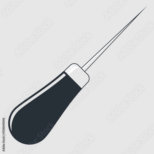 Obraz Awl. Leather Punching tool for DIY handmade projects. Vector illustration