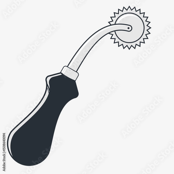 Obraz Leathercraft Spacing Wheel. Overstitch Wheel tool. Vector illustration
