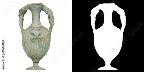Obraz 3D rendering illustration of an ancient double handled amphora