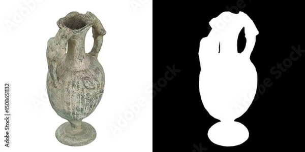 Fototapeta 3D rendering illustration of an ancient double handled amphora