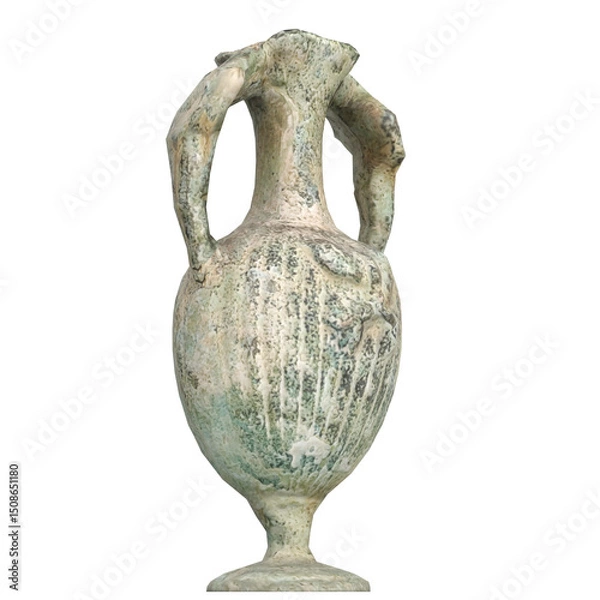 Fototapeta 3D rendering illustration of an ancient double handled amphora