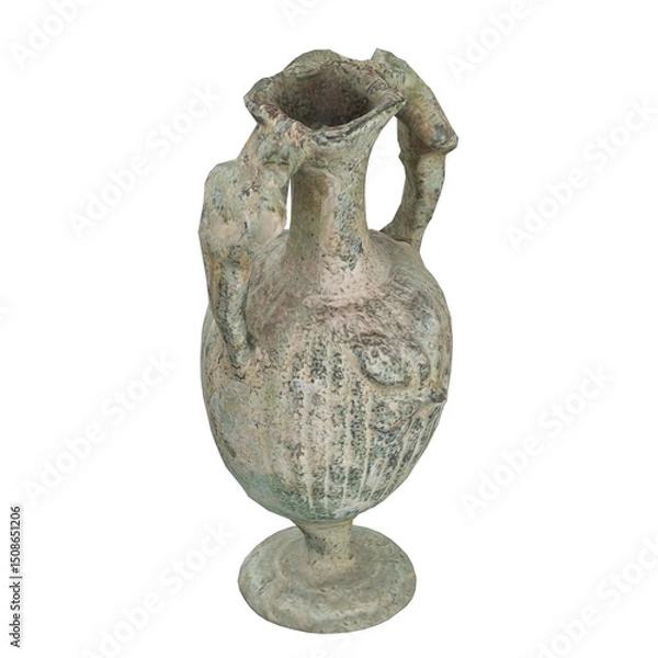 Obraz 3D rendering illustration of an ancient double handled amphora