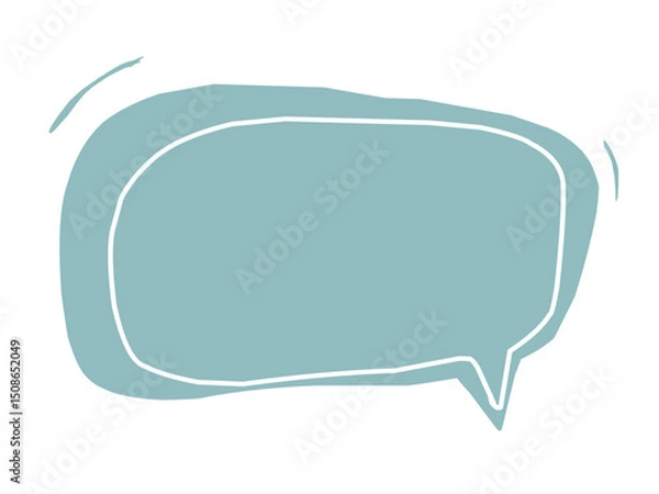 Fototapeta speech bubble blue color cute design  (20250528085833).eps