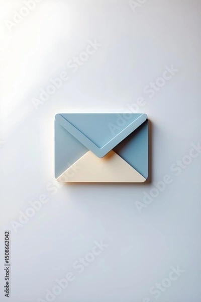 Fototapeta E-mail concept. A blue envelope. 