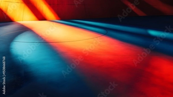 Fototapeta Mesmerizing Abstract Glowing Curve Light Pattern in Vibrant Colors
