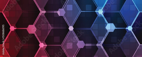 Fototapeta Abstract high digital technology and science background