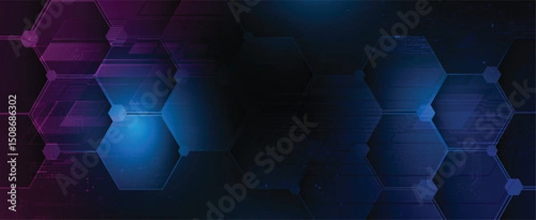 Fototapeta Abstract high digital technology and science background