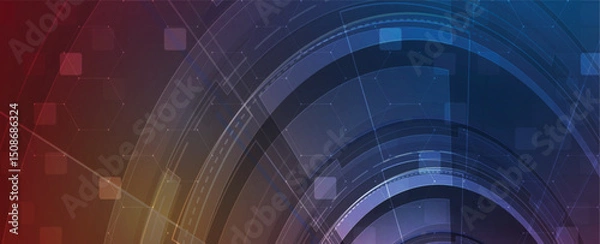 Fototapeta Abstract high digital technology and science background