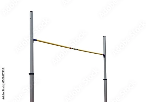 Obraz High jump bar against white background