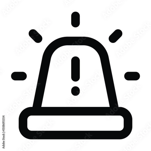 Fototapeta Simple Siren outline icon. The icon can be used for websites, print templates, presentation templates, illustrations, etc	
