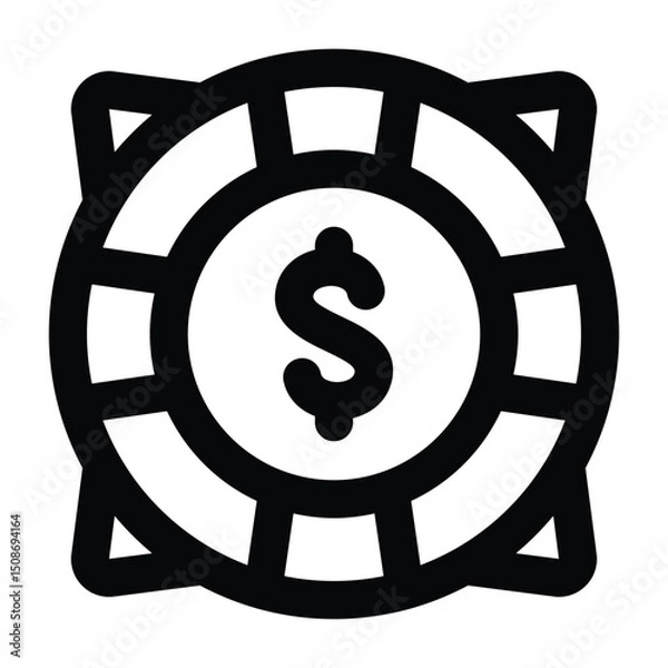 Fototapeta Simple Help outline icon. The icon can be used for websites, print templates, presentation templates, illustrations, etc	
