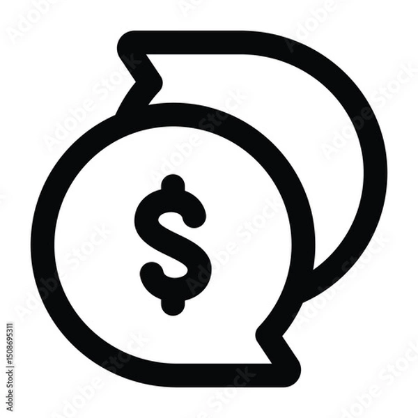 Fototapeta Simple Negotiation outline icon. The icon can be used for websites, print templates, presentation templates, illustrations, etc	
