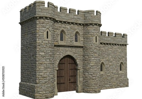 Obraz Medieval stone castle gatehouse