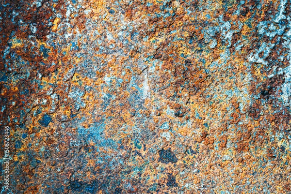 Obraz Rusted corroded metal texture background, high-res image of oxidized steel
