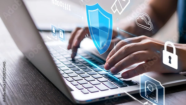 Fototapeta Enhancing Online Security Protecting Your Data with Cybersecurity Best Practices