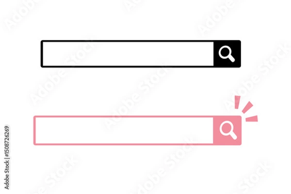 Fototapeta Search Bar Icon UI Element – Vector Design for Web and App Interface