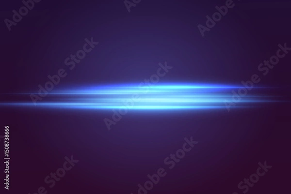 Fototapeta Light neon laser beam effect.Abstract effect of high-speed movement of light, light lines.Vector illustration.EPS 10.