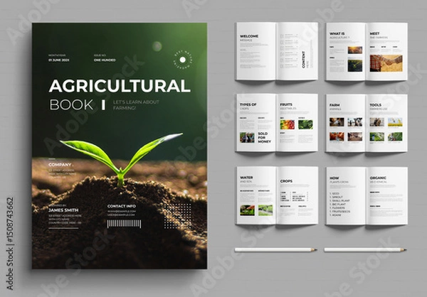 Obraz Agricultural Book Layout Template