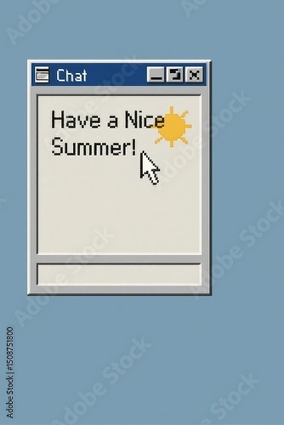 Fototapeta Retro Summer Message in Chat Window