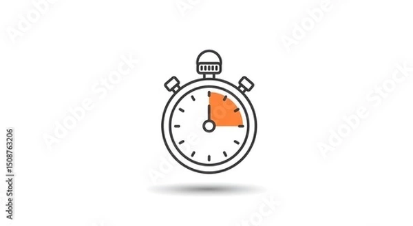 Obraz Minimalist Timer Icon Illustration