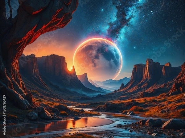 Obraz sunrise over the desert