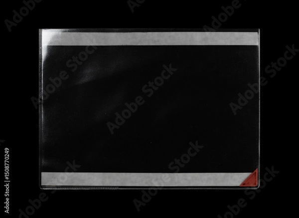 Obraz Plastic Bag Transparent Case Texture Overlay Effect Mockup Template