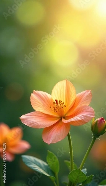 Obraz Soft focus on vibrant summer blooms, gentle curves , photo, summer