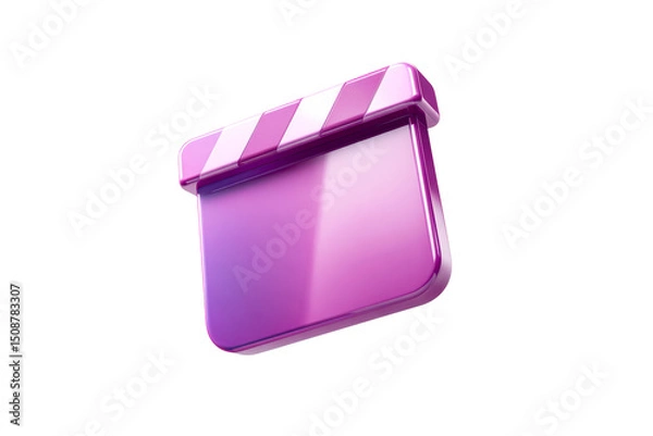 Obraz Creative video editing software icon in vibrant purple hue