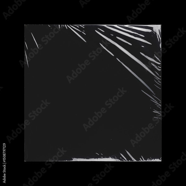 Fototapeta Plastic Bag Transparent Case Texture Overlay Effect Mockup Template Background