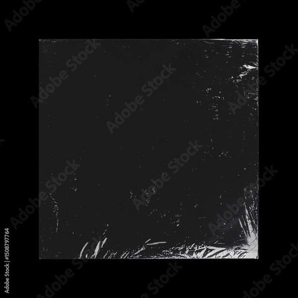 Fototapeta Plastic Bag Transparent Case Texture Overlay Effect Mockup Template Background