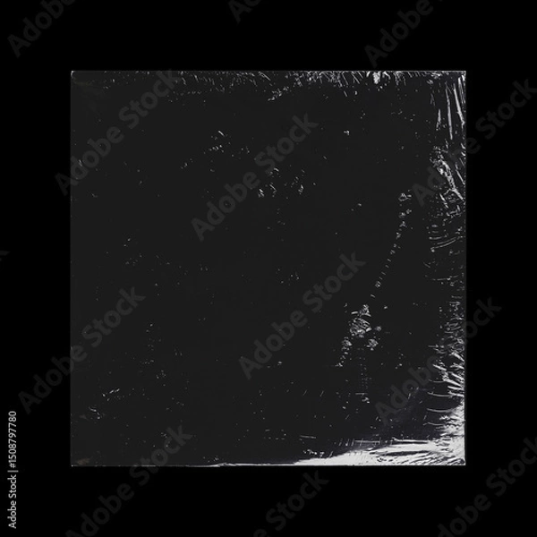 Fototapeta Plastic Bag Transparent Case Texture Overlay Effect Mockup Template Background