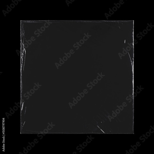 Fototapeta Plastic Bag Transparent Case Texture Overlay Effect Mockup Template