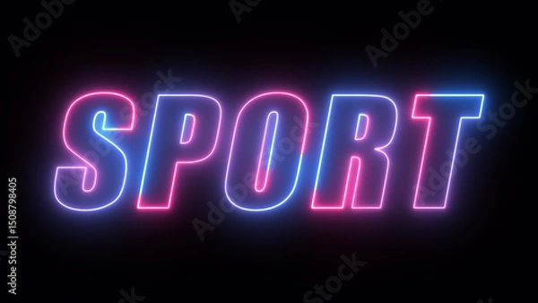 Obraz glow sport text effect mockup