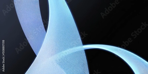 Fototapeta Abstract Blue Glowing Waves: Digital Art, Technology, Science, Energy, Flow, Network, Background, Design, Illustration, Space, Curve, Line, Spiral, Texture, Pattern, Modern, Graphi